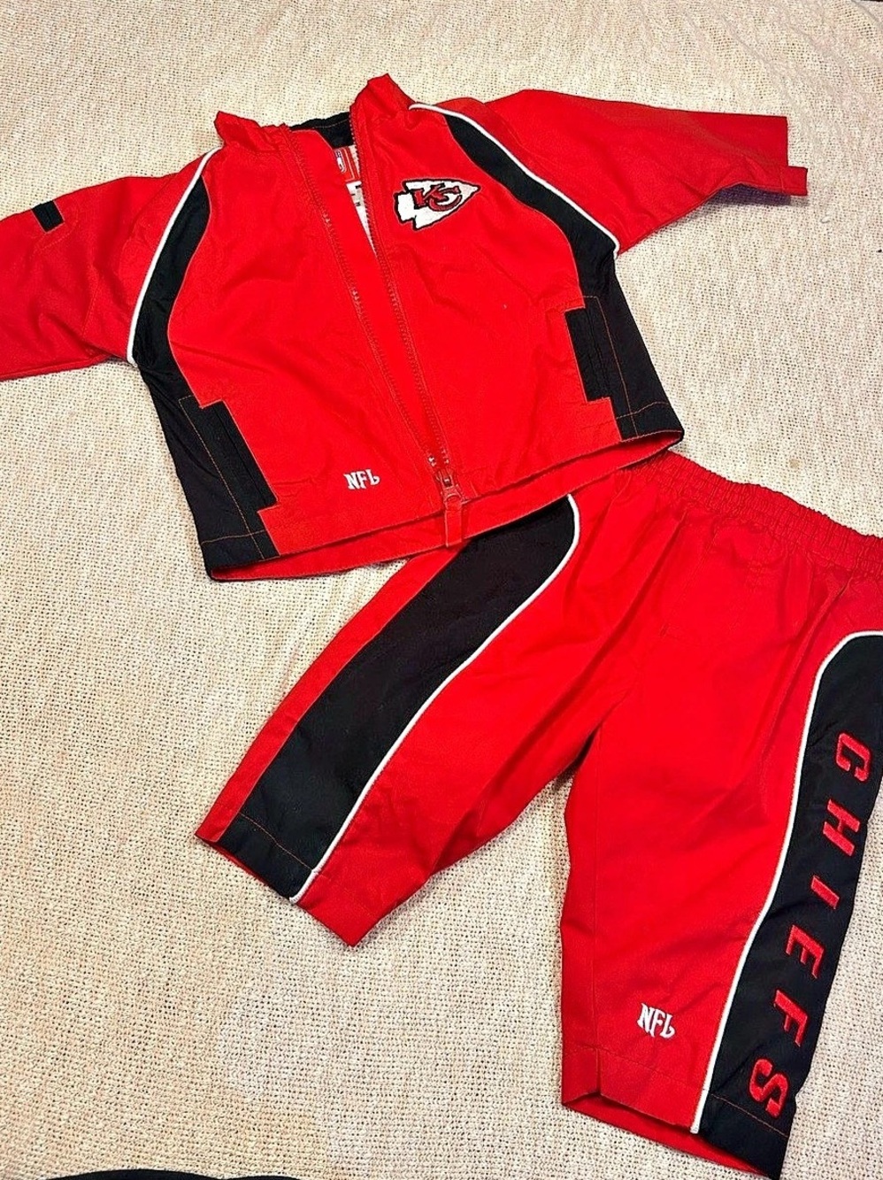 Vintage NFL Chiefs Red & Black Track Set Like New